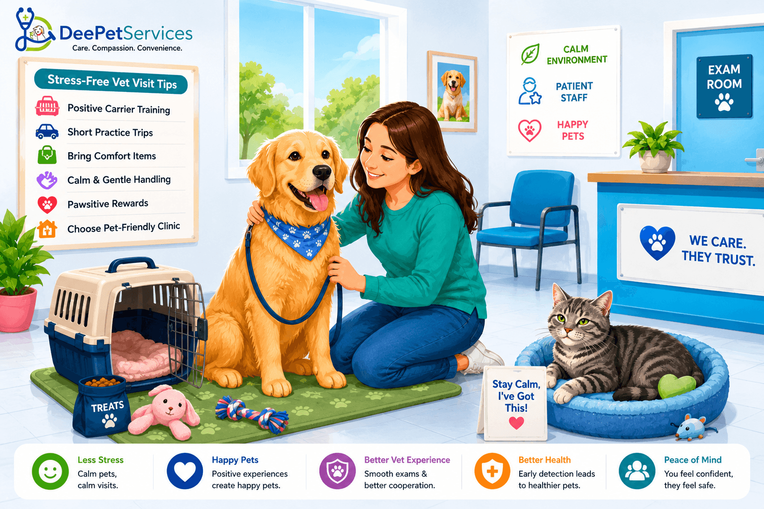 Pet owner calming a dog before a Vet home visit in Delhi NCR with home visit vet, veterinarian near me, and online vet consultation in India support.